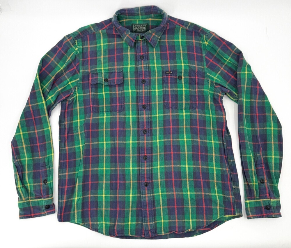 Ralph Lauren Polo Country Shirt Mens Extra large Green Plaid Button Up Long Sle